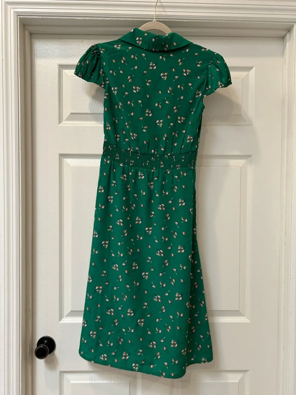 eShakti Green Floral Midi Dress - Picture 2 of 5